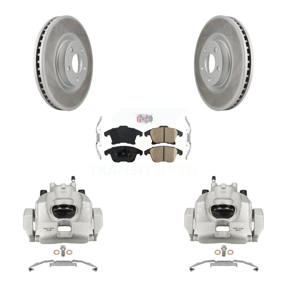 Front Brake Caliper Coat Rotors & Ceramic Pad Kit For 19-20 Ford Police Responder Hybrid KCG-100195N