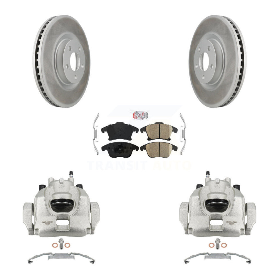 Front Brake Caliper Coat Rotors & Ceramic Pad Kit For 19-20 Ford Police Responder Hybrid KCG-100195N