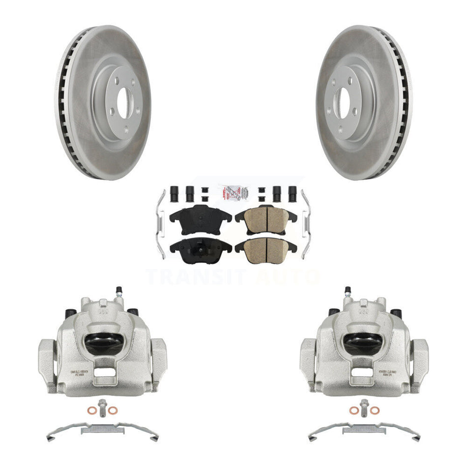 Front Brake Caliper Coat Rotors & Ceramic Pad Kit For 19-20 Ford Police Responder Hybrid KCG-100196N