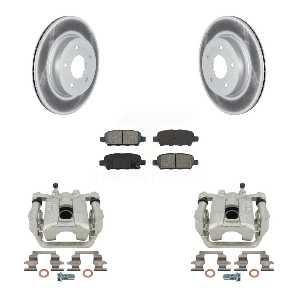Rear Disc Brake Caliper Coated Rotors And Semi-Metallic Pads Kit For Nissan Rogue Sport LEAF KCG-100196S
