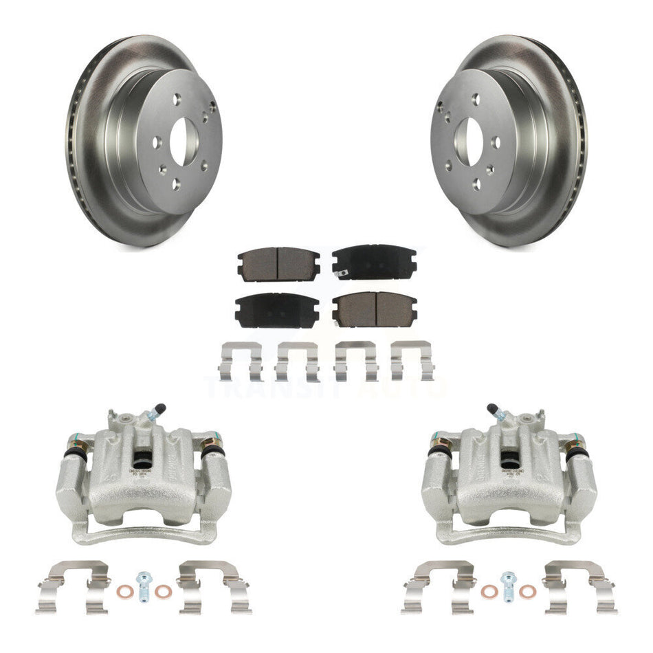Rear Disc Brake Caliper Coat Rotor And Ceramic Pad Kit For Chevrolet Equinox GMC Terrain KCG-100198C