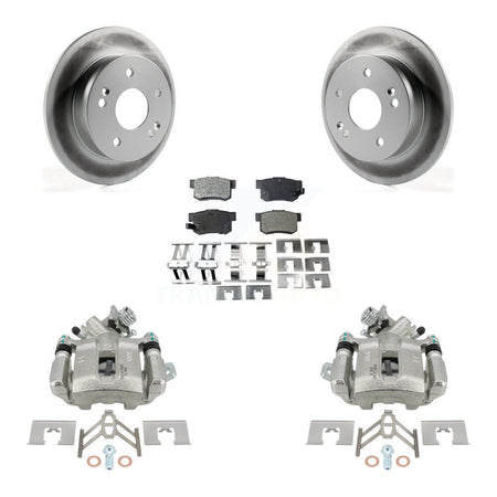 Rear Disc Brake Caliper Coated Rotor And Semi-Metallic Pad Kit For Honda Civic Acura RSX KCG-100198P
