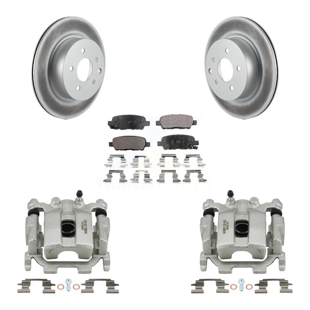 Rear Disc Brake Caliper Coated Rotors And Ceramic Pads Kit For Nissan Maxima KCG-100199T