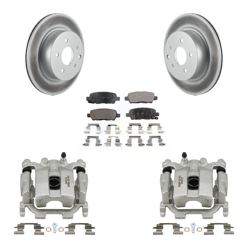 Rear Disc Brake Caliper Coated Rotors And Ceramic Pads Kit For Nissan Maxima KCG-100199T