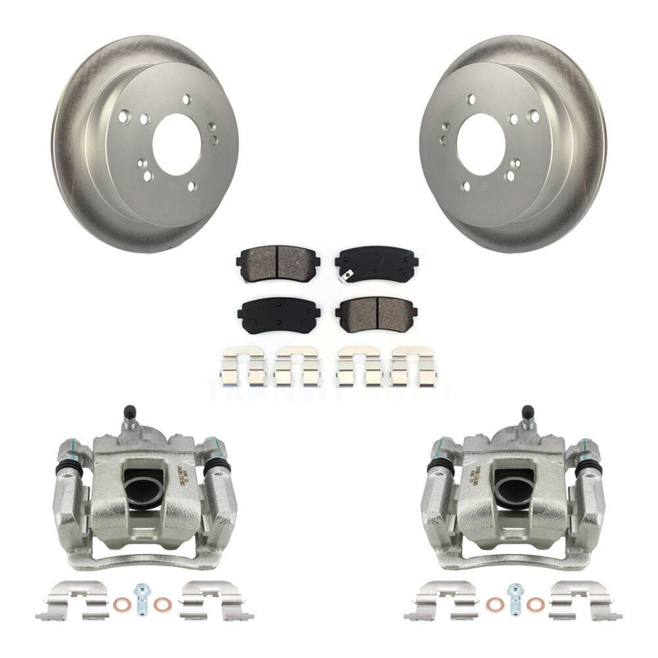 Rear Brake Caliper Coat Rotors Semi-Metallic Pad Kit For 2016 Kia Sportage From 12 10 15 KCG-100201S