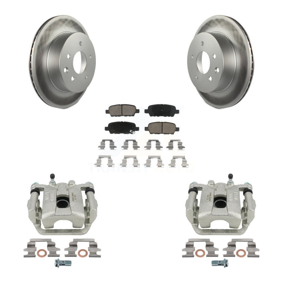 Rear Disc Brake Caliper Coated Rotors And Ceramic Pads Kit For Nissan Rogue Select X-Trail KCG-100202C