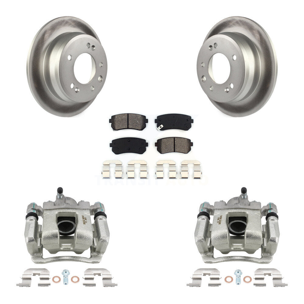 Rear Brake Caliper Coat Rotors Semi-Metallic Pad Kit For 2016 Kia Sportage From 12 10 15 KCG-100202S