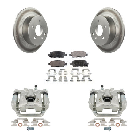 Rear Disc Brake Caliper Coated Rotors And Ceramic Pads Kit For Nissan Altima Maxima KCG-100205T by Transit Auto