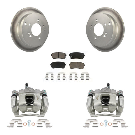 Rear Brake Caliper Coat Rotors & Ceramic Pad Kit For 2016 Kia Sportage AWD From 12 10 15 KCG-100209C