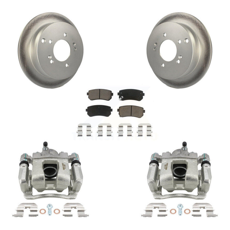Rear Brake Caliper Coat Rotors & Ceramic Pad Kit For 2016 Kia Sportage AWD From 12 10 15 KCG-100209C