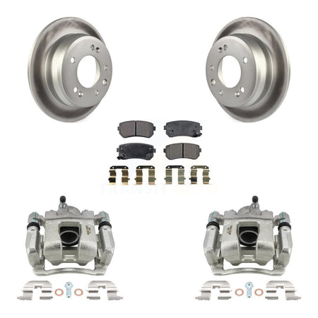 Rear Brake Caliper Coat Rotors Semi-Metallic Pad Kit For 2016 Kia Sportage From 12 10 15 KCG-100209P