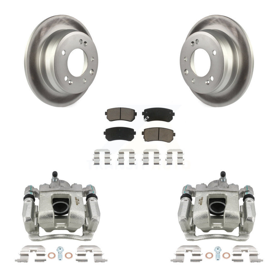 Rear Brake Caliper Coat Rotors & Ceramic Pad Kit For 2016 Kia Sportage FWD From 12 10 15 KCG-100210C