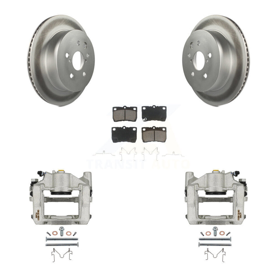 Rear Brake Caliper Coat Rotor & Ceramic Pad Kit For Lexus IS350 GS350 GS450h GS430 GS460 KCG-100212C