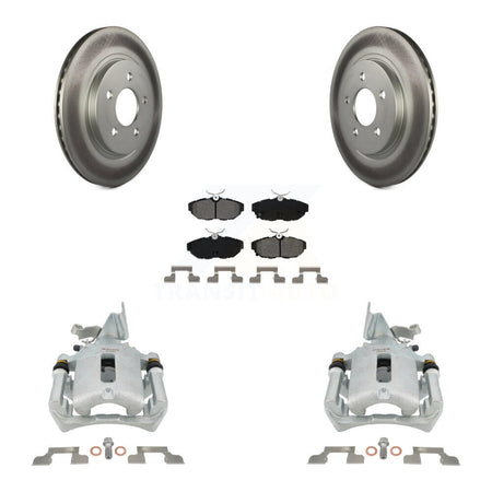 Rear Disc Brake Caliper Coated Rotors And Semi-Metallic Pads Kit For Ford Mustang KCG-100212S