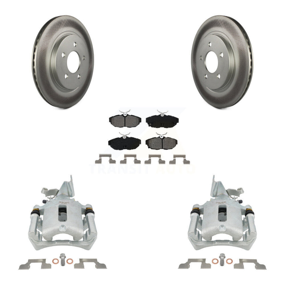 Rear Disc Brake Caliper Coated Rotors And Semi-Metallic Pads Kit For Ford Mustang KCG-100212S