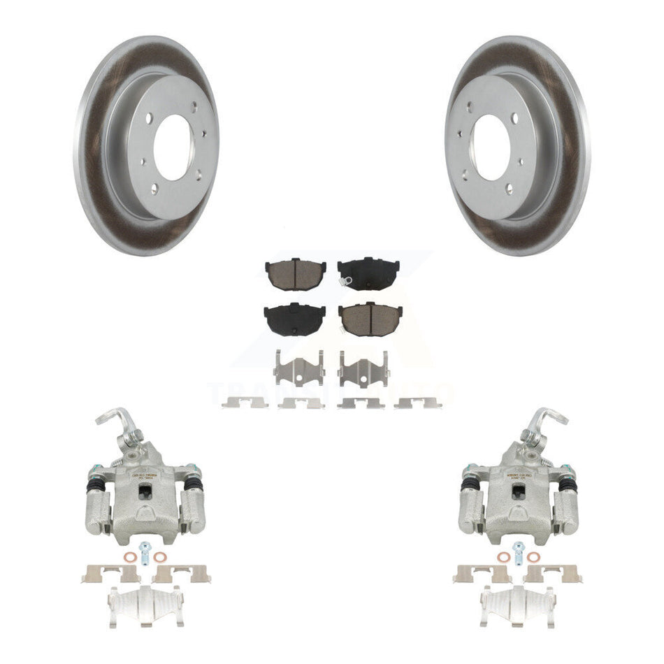 Rear Disc Brake Caliper Coated Rotors And Ceramic Pads Kit For Hyundai Elantra KCG-100213C