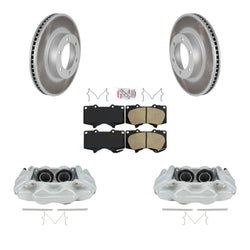 Front Disc Brake Caliper Coated Rotors And Ceramic Pads Kit For 2003-2009 Lexus GX470 KCG-100218N