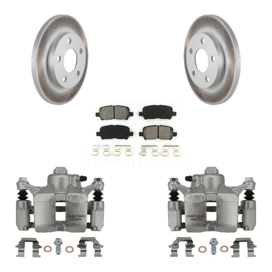 Rear Disc Brake Caliper Coated Rotors And Semi-Metallic Pads Kit For Chevrolet Impala KCG-100219S