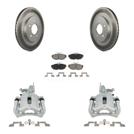 Rear Disc Brake Caliper Coated Rotors And Ceramic Pads Kit For Ford Mustang KCG-100220C