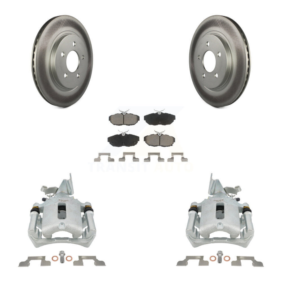 Rear Disc Brake Caliper Coated Rotors And Ceramic Pads Kit For Ford Mustang KCG-100220C