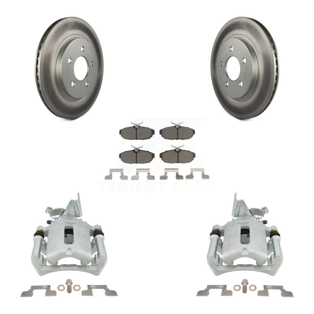 Rear Disc Brake Caliper Coated Rotors And Ceramic Pads Kit For Ford Mustang KCG-100221C