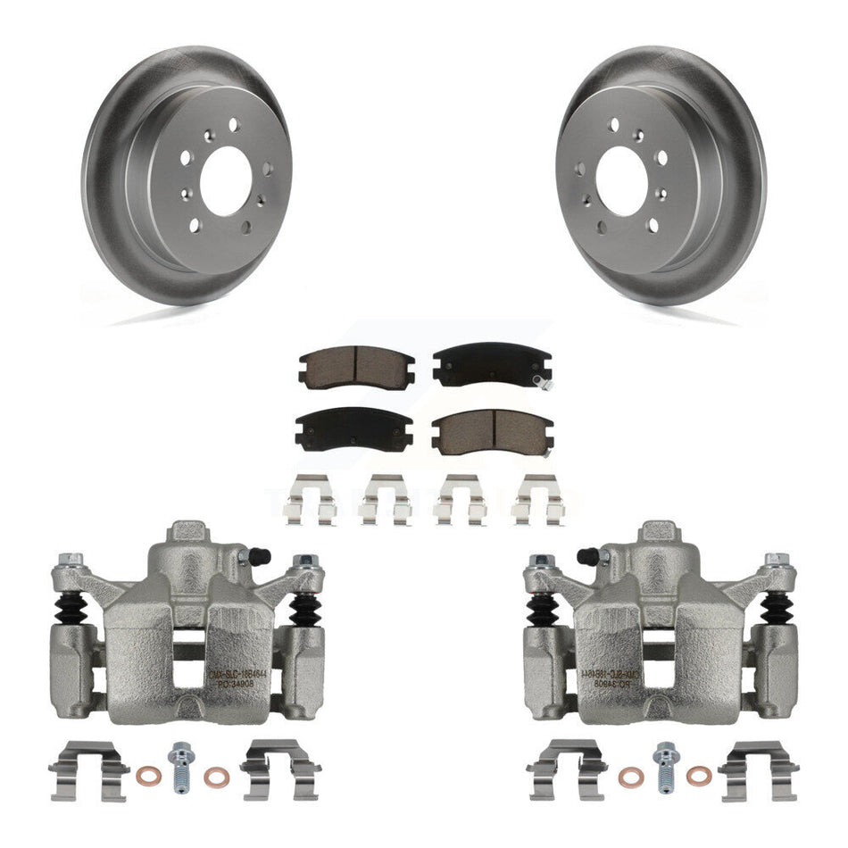 Rear Brake Caliper Coat Rotors Ceramic Pad Kit For Chevrolet Impala Buick LaCrosse Monte KCG-100225C
