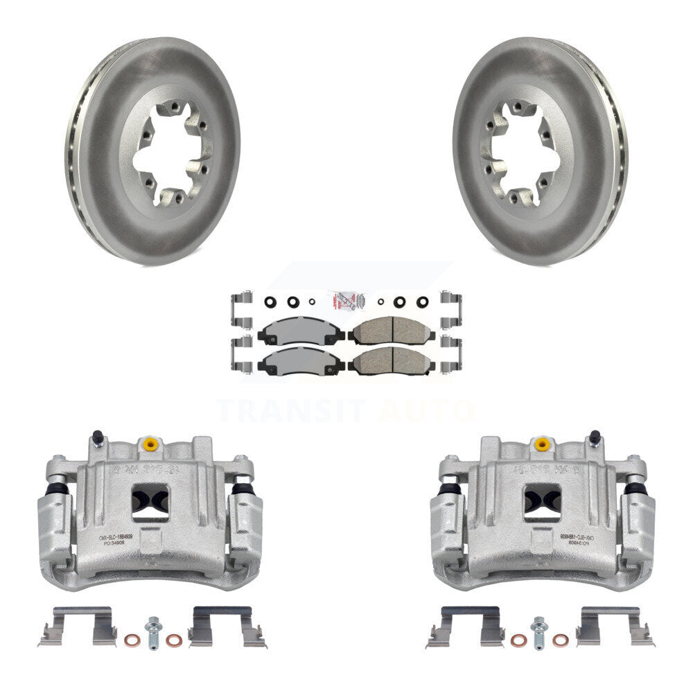 Front Brake Caliper Coat Rotor & Ceramic Pad Kit For Chevrolet Colorado GMC Canyon Isuzu KCG-100225N