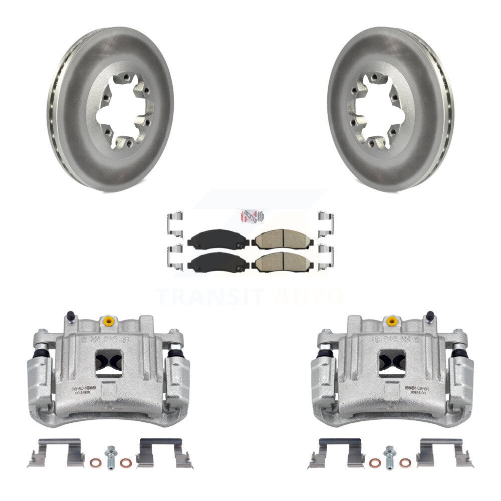 Front Brake Caliper Coat Rotor & Ceramic Pad Kit For Chevrolet Colorado GMC Canyon Isuzu KCG-100226N