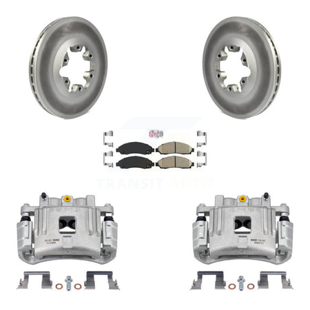 Front Brake Caliper Coat Rotor & Ceramic Pad Kit For Chevrolet Colorado GMC Canyon Isuzu KCG-100226N