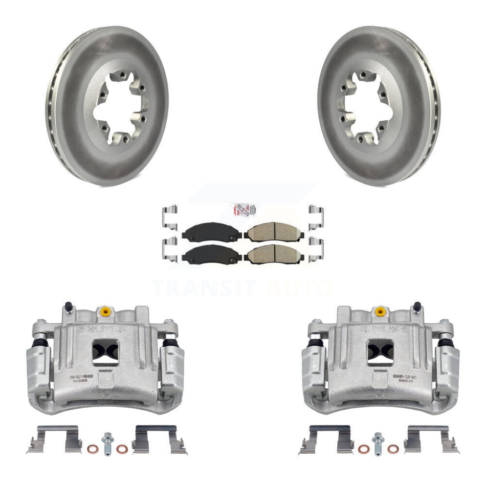 Front Brake Caliper Coat Rotor & Ceramic Pad Kit For Chevrolet Colorado GMC Canyon Isuzu KCG-100226N