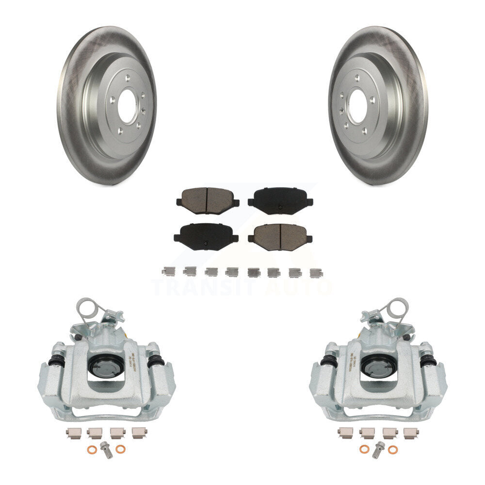 Rear Disc Brake Caliper Coated Rotors And Ceramic Pads Kit For Ford Edge Lincoln MKX KCG-100228C by Transit Auto