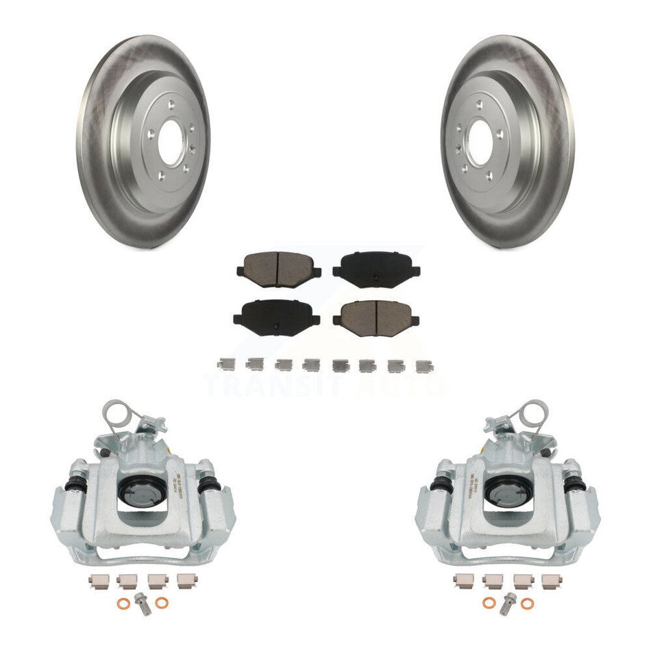 Rear Disc Brake Caliper Coated Rotors And Ceramic Pads Kit For Ford Edge Lincoln MKX KCG-100228C