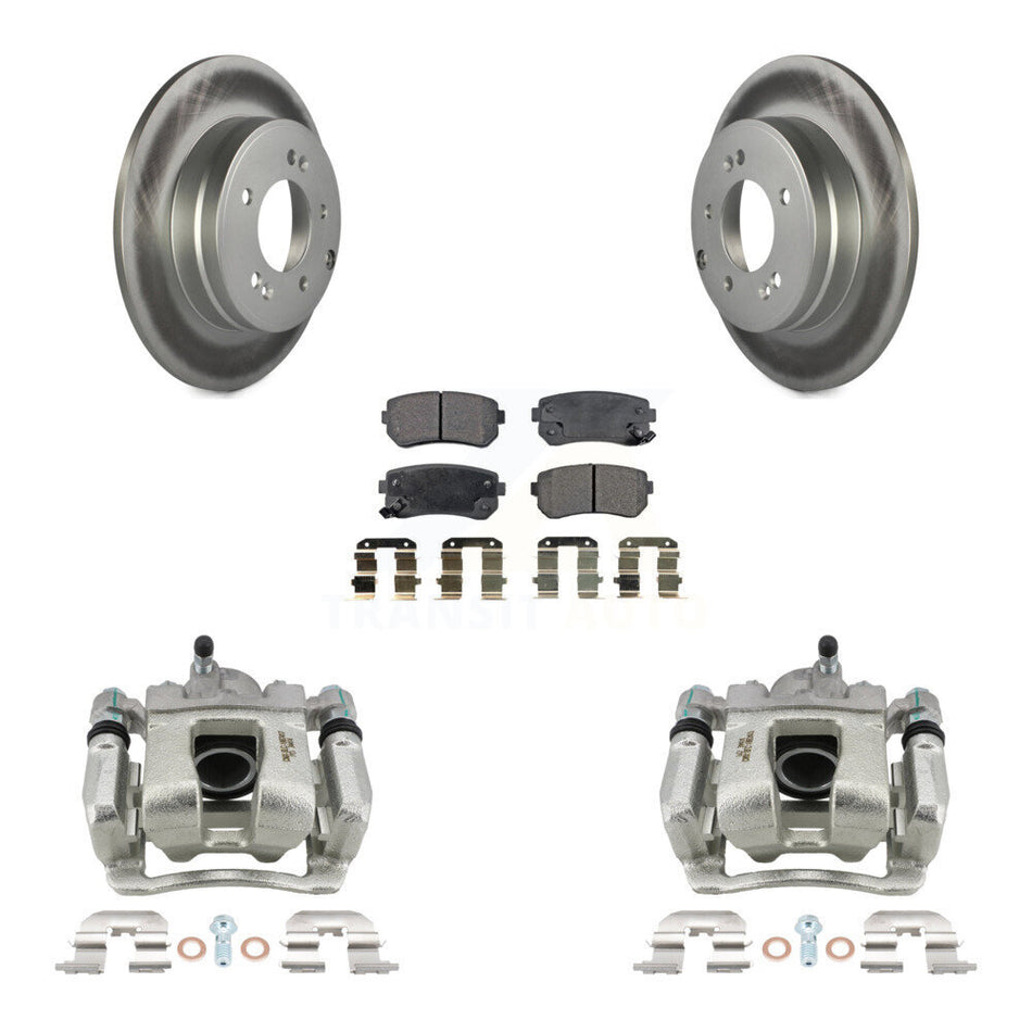 Rear Disc Brake Caliper Coated Rotors And Ceramic Pads Kit For Hyundai Tucson KCG-100229T