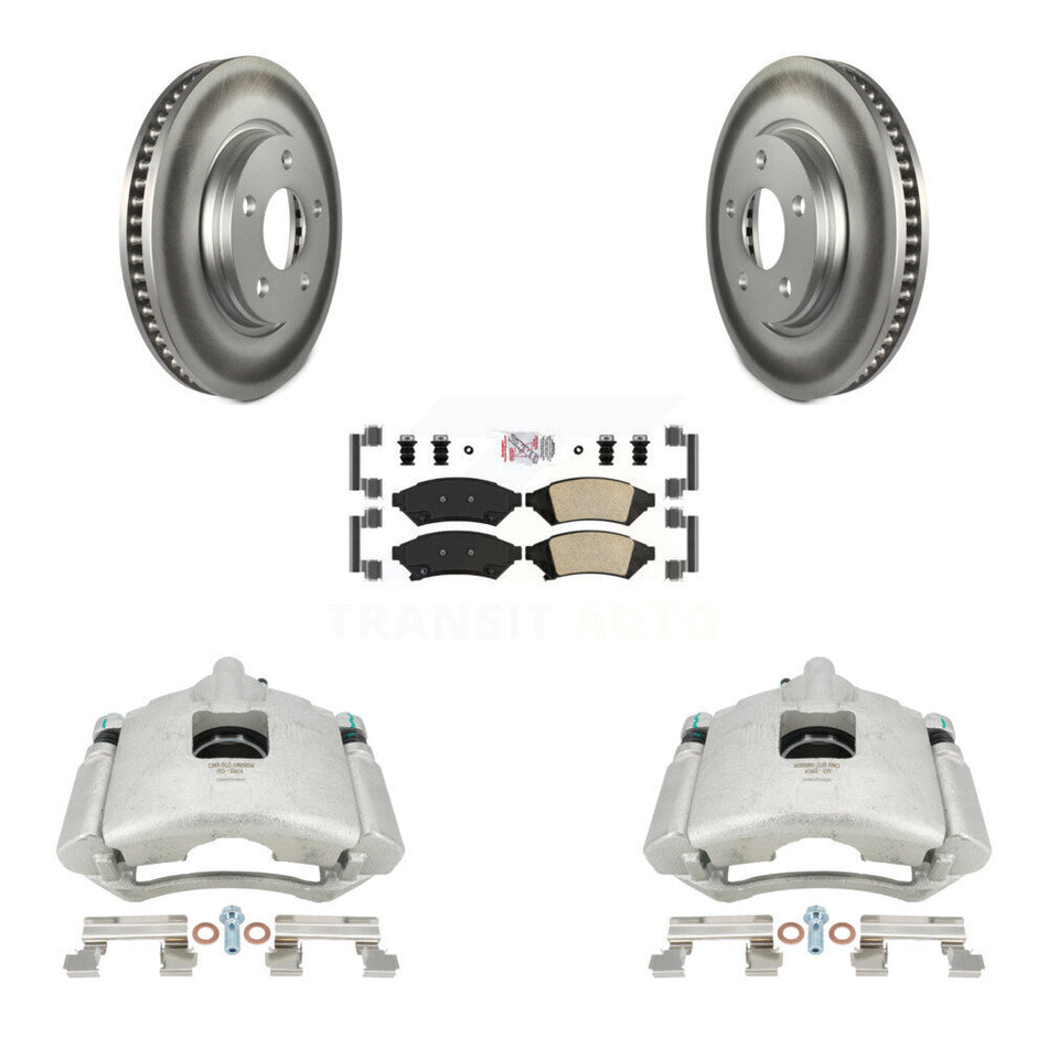 Front Disc Brake Caliper Coated Rotors And Ceramic Pads Kit For Pontiac Grand Prix Buick LaCrosse Chevrolet Uplander Montana Terraza Saturn Relay Allure KCG-100230N