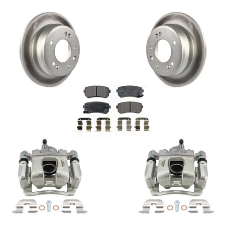 Rear Brake Caliper Coat Rotors & Ceramic Pad Kit For 2016 Kia Sportage FWD From 12 10 15 KCG-100231T