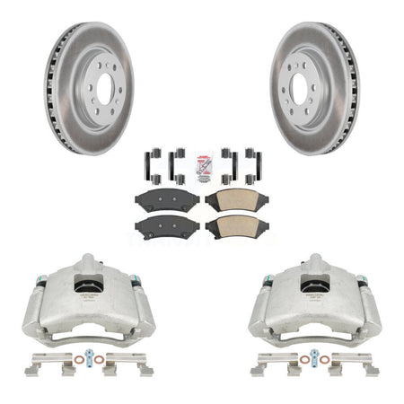 Front Disc Brake Caliper Coated Rotors And Ceramic Pads Kit For Chevrolet Uplander Buick Terraza Pontiac Montana Saturn Relay KCG-100233N by Transit Auto