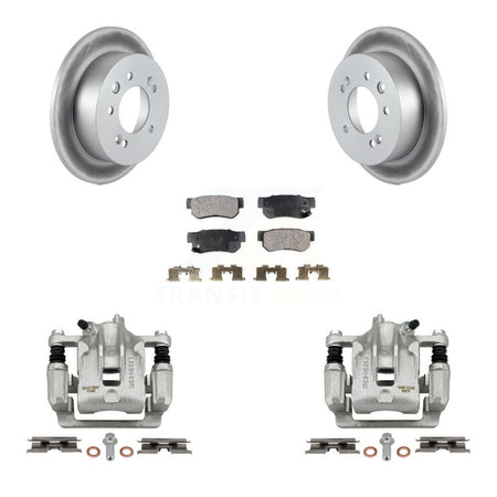 Rear Disc Brake Caliper Coated Rotors And Ceramic Pads Kit For Hyundai Elantra KCG-100233T