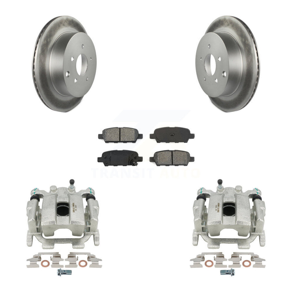 Rear Disc Brake Caliper Coated Rotors And Semi-Metallic Pads Kit For Nissan Murano INFINITI Pathfinder QX60 Q50 Quest JX35 M37 Q60 Q70 Q70L M56 M35h KCG-100239S
