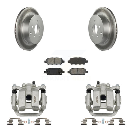 Rear Disc Brake Caliper Coated Rotors And Semi-Metallic Pads Kit For Nissan Murano Quest KCG-100243S
