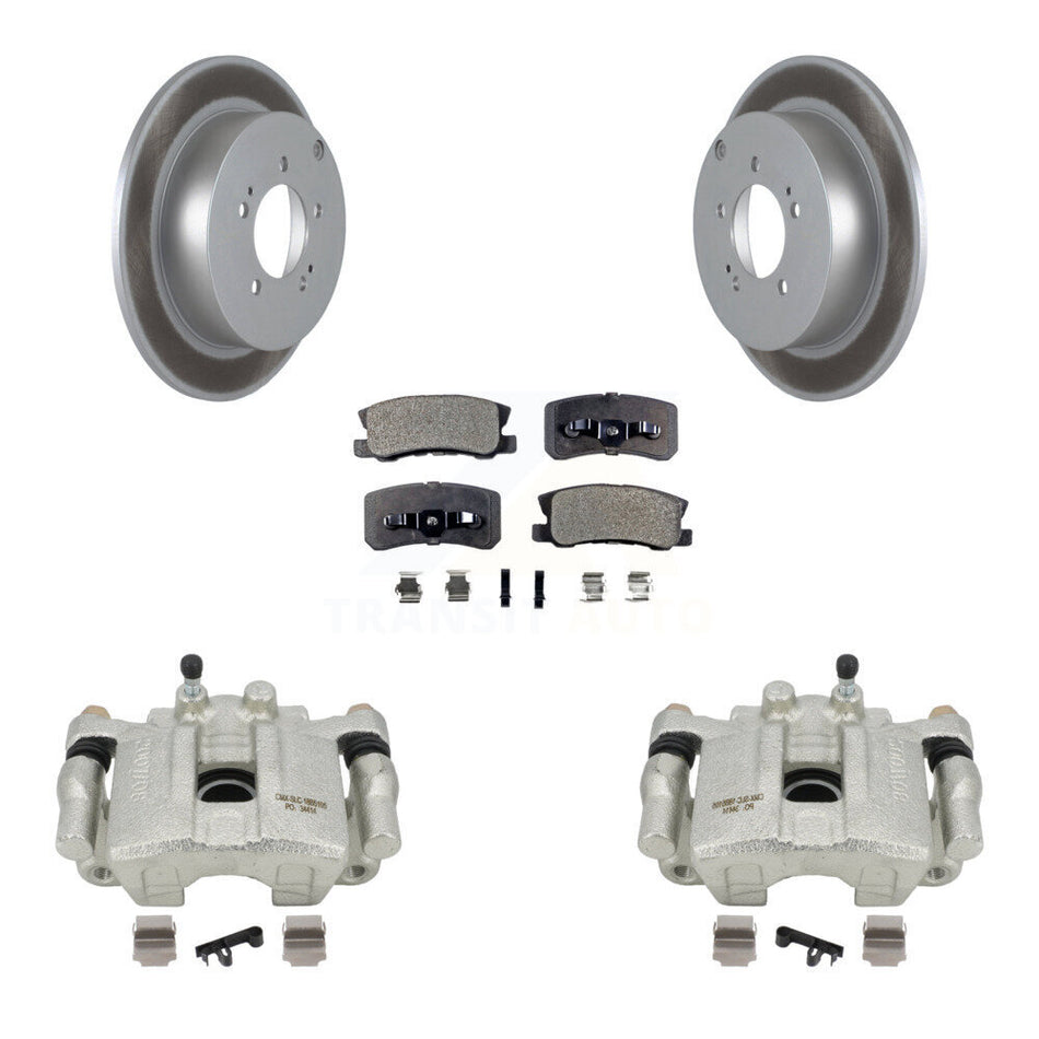 Rear Disc Brake Caliper Coated Rotors And Ceramic Pads Kit For Mitsubishi Outlander With 7 Passenger Seating KCG-100245T