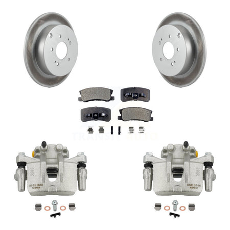 Rear Disc Brake Caliper Coated Rotors And Ceramic Pads Kit For Mitsubishi Endeavor KCG-100246T