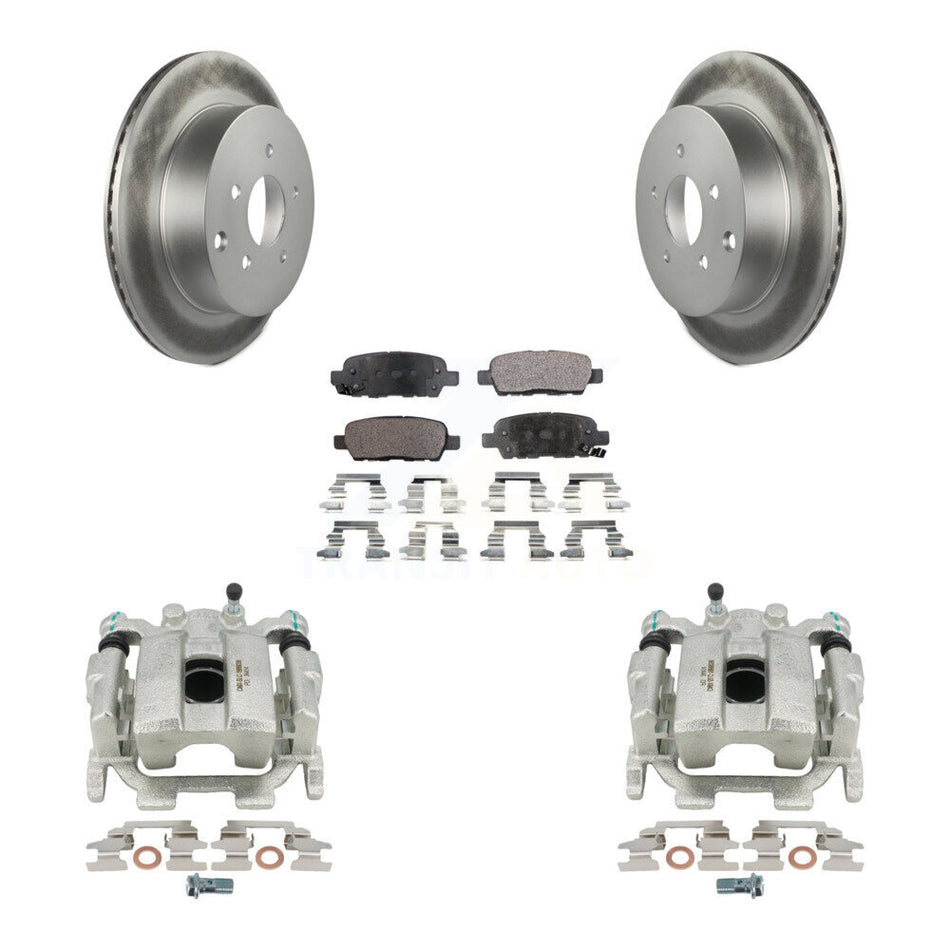Rear Disc Brake Caliper Coated Rotors And Semi-Metallic Pads Kit For Nissan Murano INFINITI Pathfinder QX60 Q50 Quest JX35 M37 Q60 Q70 Q70L M56 M35h KCG-100247P