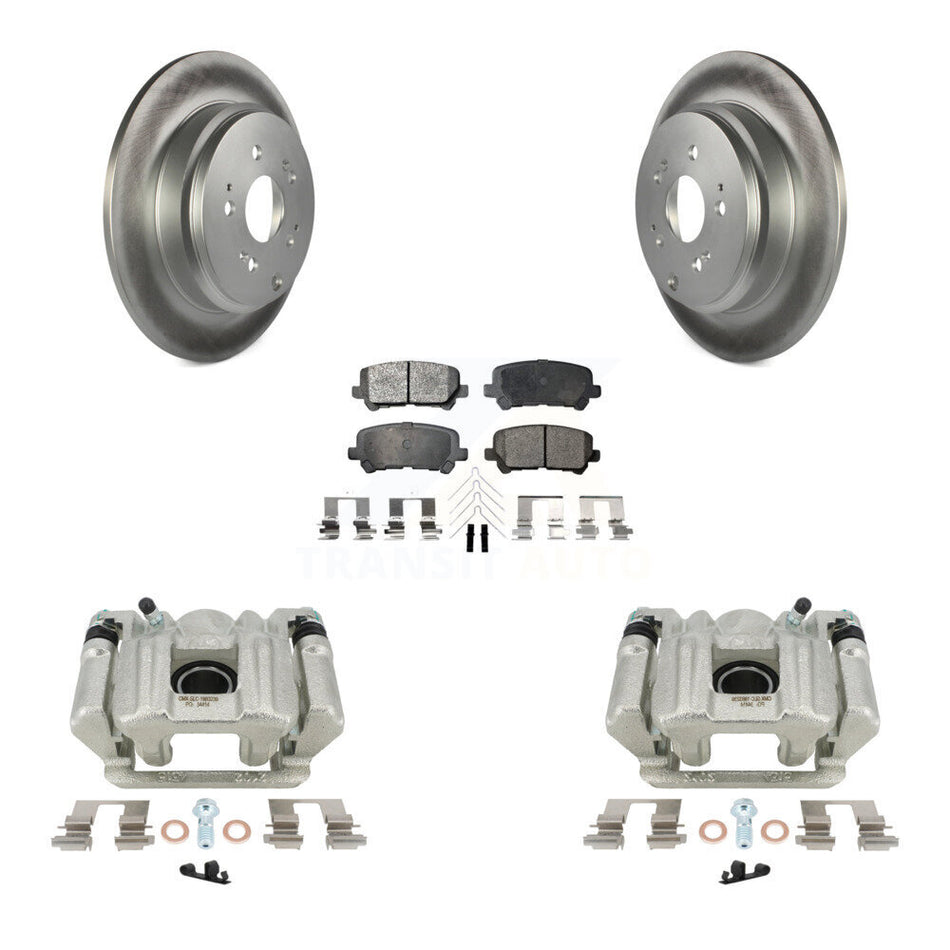 Rear Disc Brake Caliper Coated Rotors And Ceramic Pads Kit For Acura MDX ZDX KCG-100248T