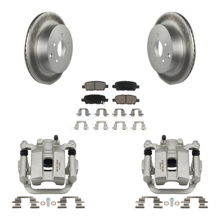 Rear Disc Brake Caliper Coated Rotors And Ceramic Pads Kit For Nissan Murano Quest KCG-100252C