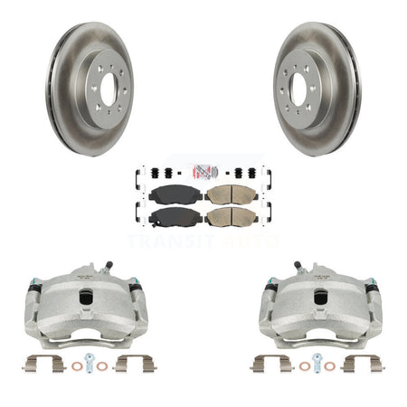 Front Disc Brake Caliper Coated Rotors And Ceramic Pads Kit For Honda Civic Insight Acura EL KCG-100257N by Transit Auto