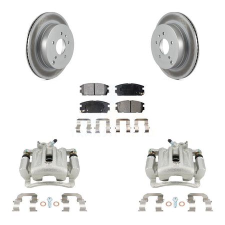 Rear Brake Caliper Coat Rotors Ceramic Pad Kit For Chevrolet Equinox Pontiac Torrent Vue KCG-100260T