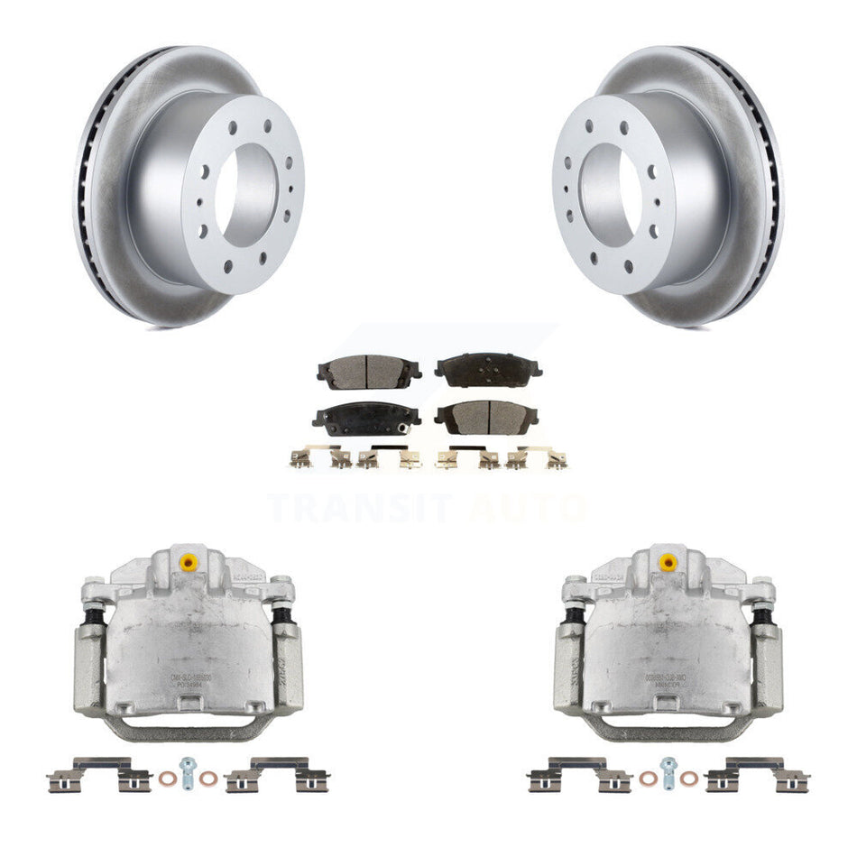 Rear Brake Caliper Coat Rotor Ceramic Pad Kit For 17-19 Chevrolet Suburban Premier/LT/LS KCG-100264T
