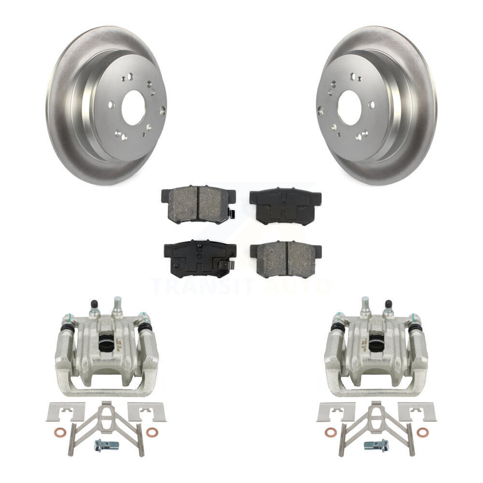 Rear Disc Brake Caliper Coated Rotors And Semi-Metallic Pads Kit For Acura RDX KCG-100266S