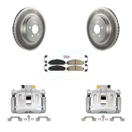 Front Brake Caliper Coat Rotor Ceramic Pad Kit For Chrysler 300 Dodge Charger Challenger KCG-100267N