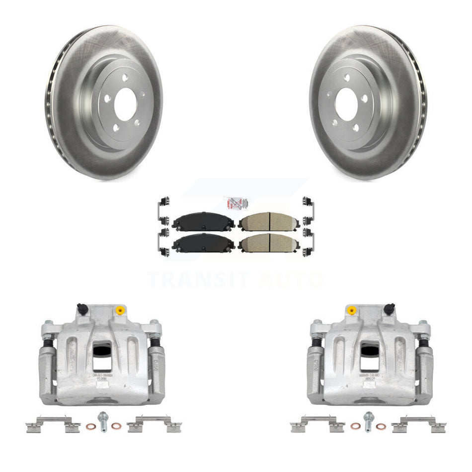 Front Brake Caliper Coat Rotor Ceramic Pad Kit For Chrysler 300 Dodge Charger Challenger KCG-100267N